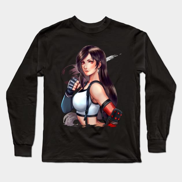 Tifa fanart Long Sleeve T-Shirt by Tielss 